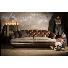 Dalmore Petit Sofa (Tweed & Hide) by Tetrad Harris Tweed