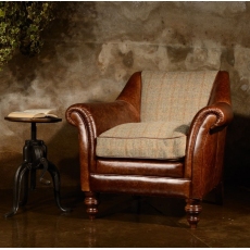 Dalmore Accent Chair (Tweed & Hide) by Tetrad Harris Tweed
