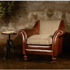 Dalmore Accent Chair (Tweed & Hide) by Tetrad Harris Tweed