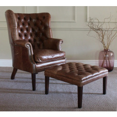 MacKenzie Stool (Hide) by Tetrad Harris Tweed