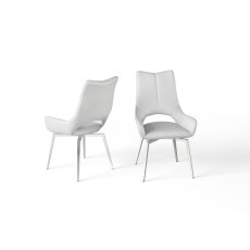 Spinello White Faux Leather Dining Chairs (Set of 2)