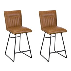 Pair of Cooper Bar Stools (Tan)