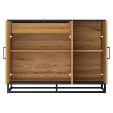 Indus Rustic Oak Narrow Sideboard by Bentley Designs