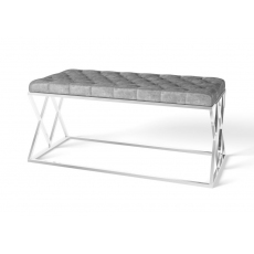 Adele Upholstered Bench (Silver Grey)