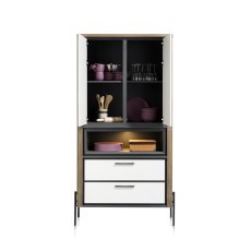 Shirley Tall Cabinet (with LED Lighting) by Habufa