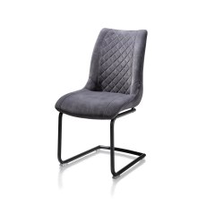 Armin Fabric Dining Chair (Anthracite) by Habufa