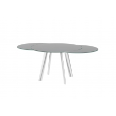 Omega 102-166cm Swivel Extending Dining Table (Grey)