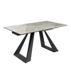Dante Gloss Top Ceramic Grey 160-200cm Extending Dining Table