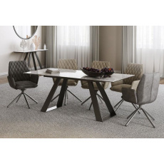 Dante Gloss Top Ceramic Grey 160-200cm Extending Dining Table Dante Gloss Top Ceramic Grey 160-200cm Extending Dining Table