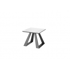 Dante Gloss Top Ceramic Grey Side Table