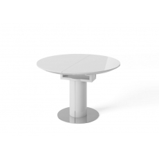 Romeo 120-160cm Round Extending Dining Table (White)