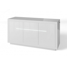 Monte Carlo White 3 Door Sideboard with LED Lighting