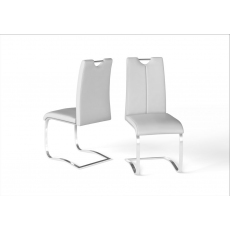 Gabi White Faux Leather Dining Chairs (Set of 4)