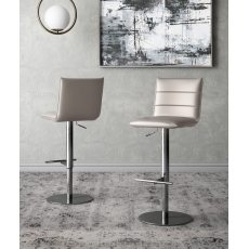Riva Grey Faux Leather Bar Stools (Set of 2)