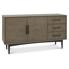 Vintage Weathered Oak Wide Sideboard