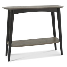 Vintage Weathered Oak Console Table with Shelf