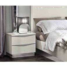 Onda White 2 Drawer Bedside Onda White 2 Drawer Bedside