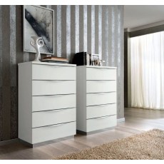 Onda White 5 Drawer Tall Chest Onda White 5 Drawer Tall Chest