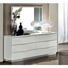 Onda White 6 Drawer Wide Chest