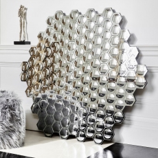 Hexagonal Honeycomb Convex Mirror Wall Art by Libra