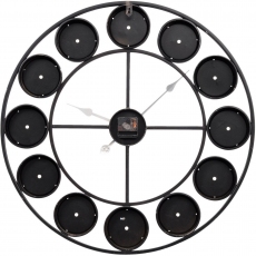 Smarty Iron Clock Roman Numerals Coloured Domed Glass by Libra
