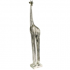 Silver Giraffe Large Sculpture by Libra
