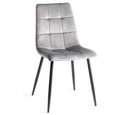 Pair of Loft Dining Chairs (Grey Velvet) by Bentley Designs
