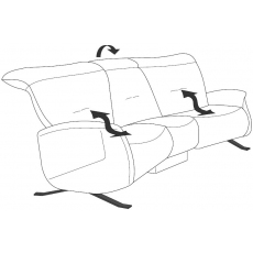 Cygnet Trapezoidal Electric Recliner Sofa (4747-69Q) by Himolla