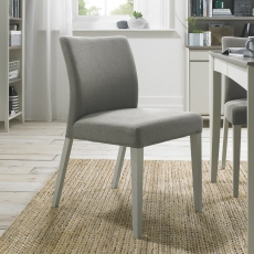 Bergen Grey Washed Upholstered Chair - Titanium Fabric (Sold in Pairs) by Bentley Designs