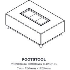 Atlanta Table Stool (Rectangle) by Meridian Upholstery