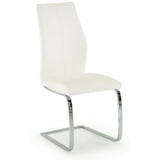 Pair of Elis Dining Chairs (White & Chrome)