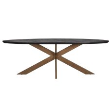 Blackbone 230cm Oval Dining Table (Brass Collection) by Richmond Interiors