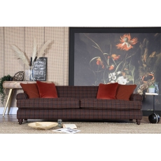 Nevis Grand Sofa (Harris Tweed with Hide Piping) by Tetrad Harris Tweed