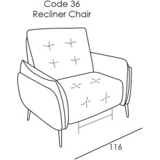 Bolzano Armchair (Electric Recliner) by Italia Living