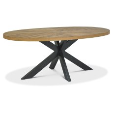 Ellipse Rustic Oak 6 Seater Oval Dining Table by Bentley Designs Ellipse Rustic Oak 6 Seater Oval Dining Table by Bentley Designs