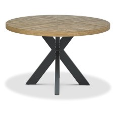Ellipse Rustic Oak 125cm Round Dining Table by Bentley Designs Ellipse Rustic Oak 125cm Round Dining Table by Bentley Designs