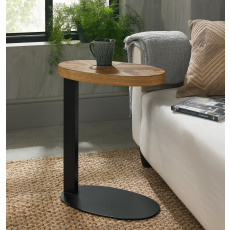 Ellipse Rustic Oak Oval Sofa Table by Bentley Designs