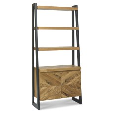Ellipse Rustic Oak Open Display Unit by Bentley Designs
