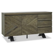 Ellipse Fumed Oak Wide Sideboard by Bentley Designs