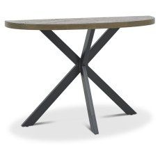 Ellipse Fumed Oak Console Table by Bentley Designs