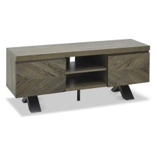 Ellipse Fumed Oak Entertainment Unit  by Bentley Designs