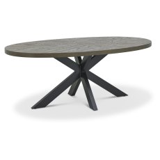 Ellipse Fumed Oak 6 Seater Oval Dining Table by Bentley Designs