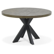 Ellipse Fumed Oak 125cm Round Dining Table by Bentley Designs Ellipse Fumed Oak 125cm Round Dining Table by Bentley Designs