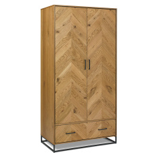 Riva Rustic Oak Double Wardrobe by Bentley Designs Riva Rustic Oak Double Wardrobe by Bentley Designs