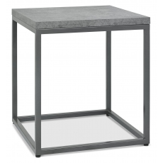 Renzo Zinc & Dark Grey Side Table by Bentley Designs