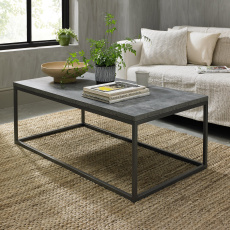 Renzo Zinc & Dark Grey Coffee Table by Bentley Designs