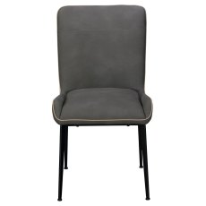 Pair of Elaine Dining Chairs (Grey PU)