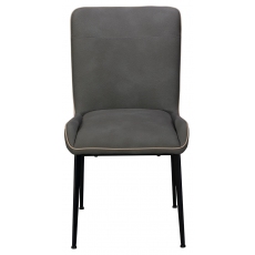 Pair of Elaine Dining Chairs (Grey PU) by Baker