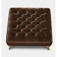 Dalmore Square Stool (All Hide) by Tetrad Harris Tweed