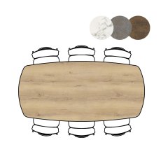 Masura 200 x 105cm Oval Bar Table by Habufa